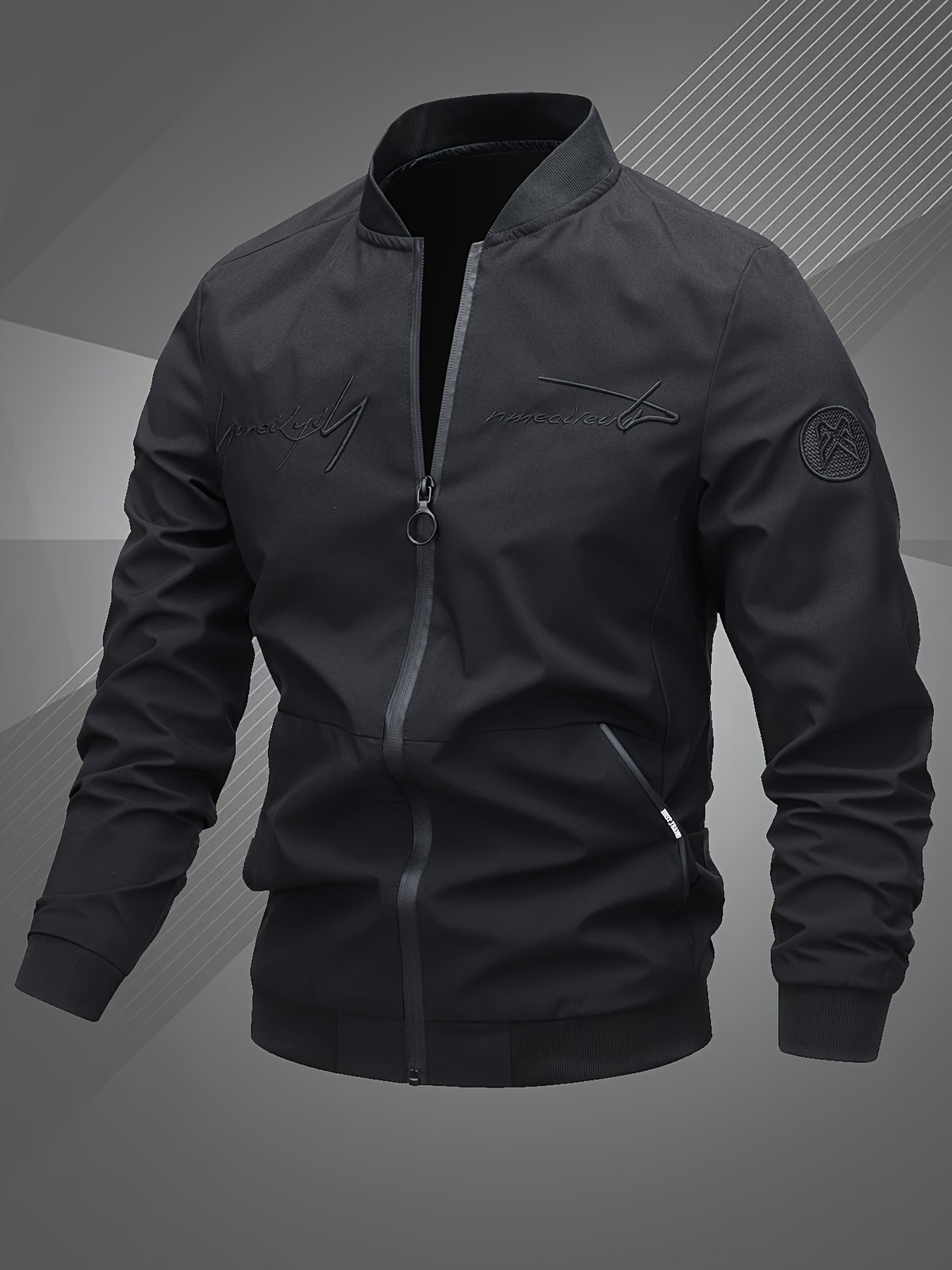 EMBROIDERED BASEBALL JACKET FOR MEN