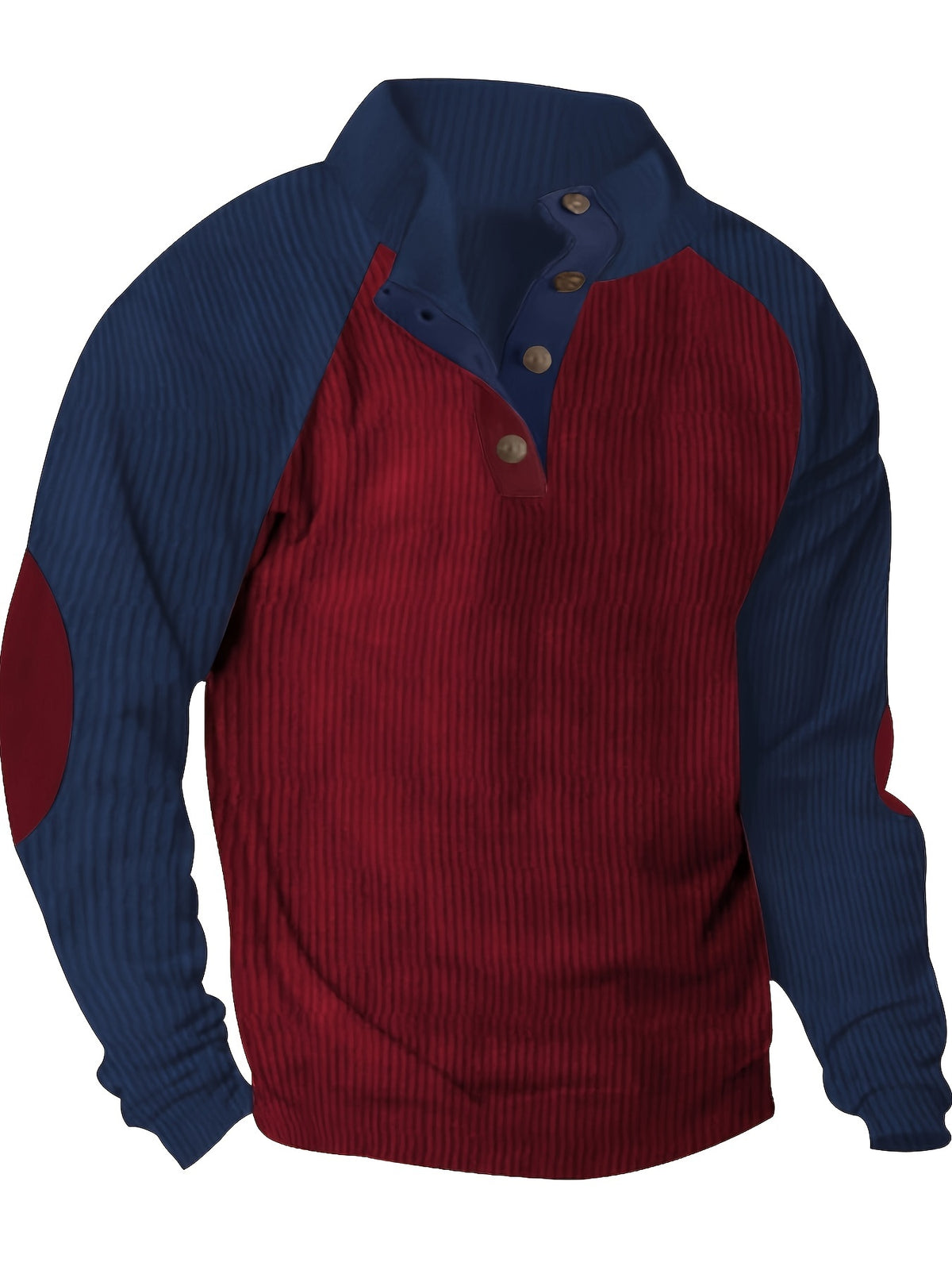 COLOUR BLOCK COLLARED KNIT SHIRT FOR MEN