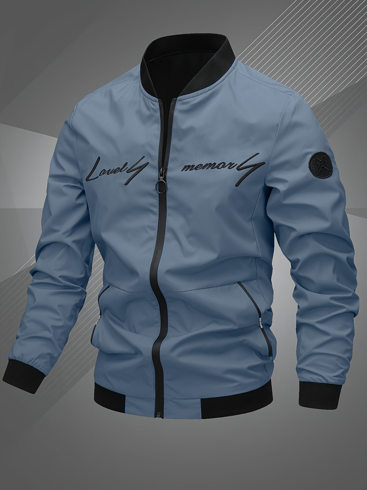 LETTER EMBROIDERED JACKET FOR MEN