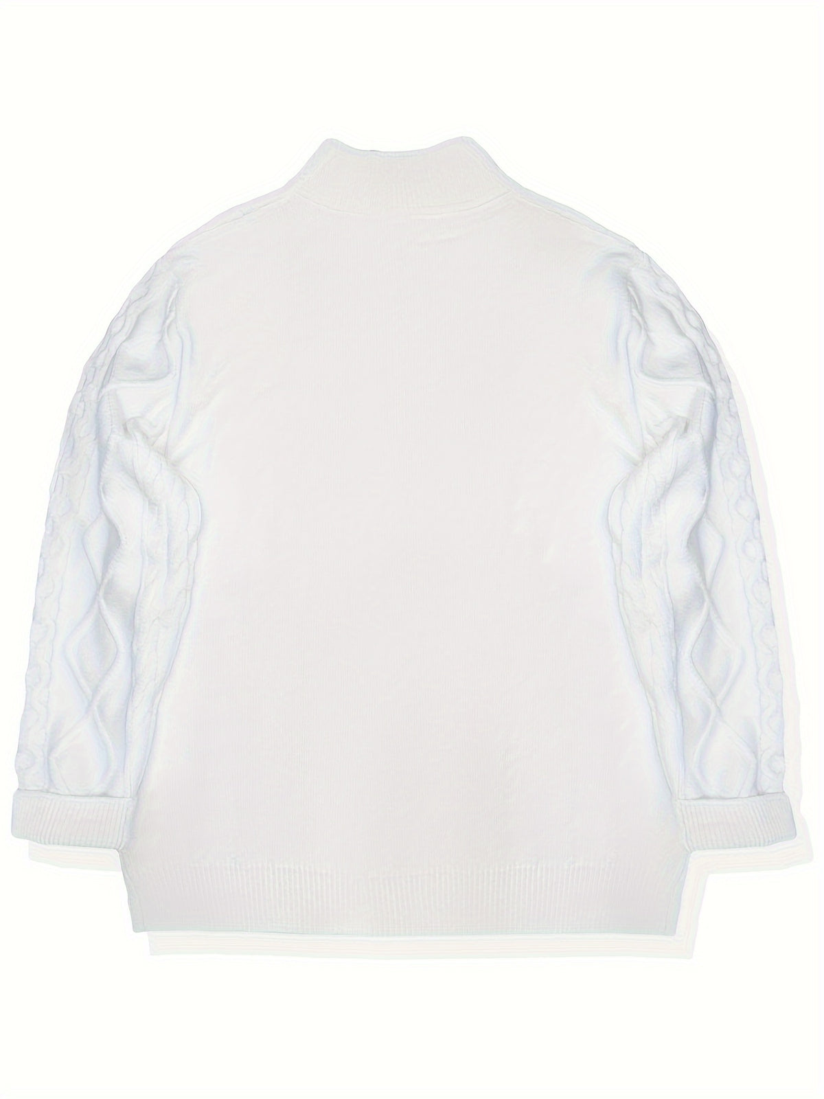 CABLE KNIT HALF ZIP SWEATER FOR MEN