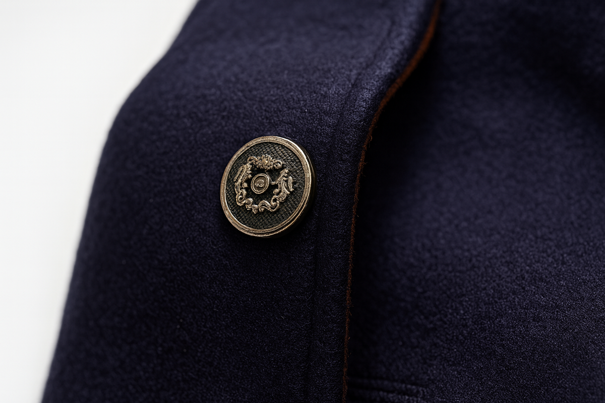COLORBLOCK WOOL OVERCOAT FOR MEN