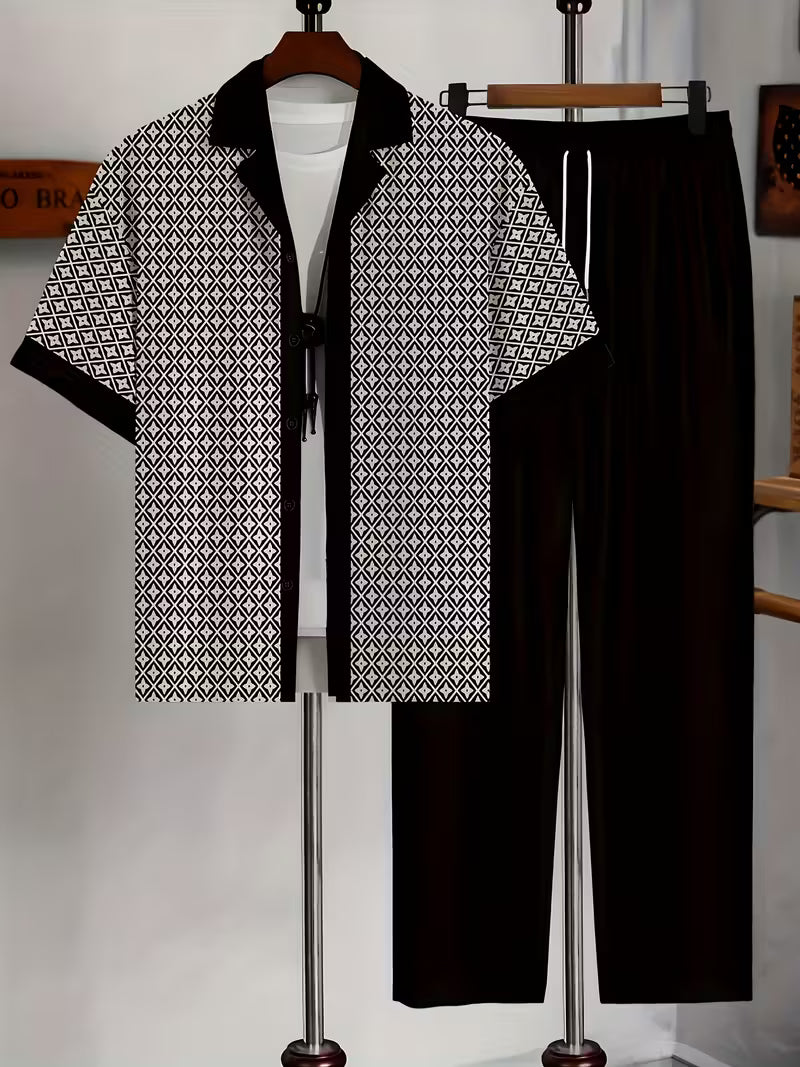 GEOMETRIC TWO-PIECE SET FOR MEN