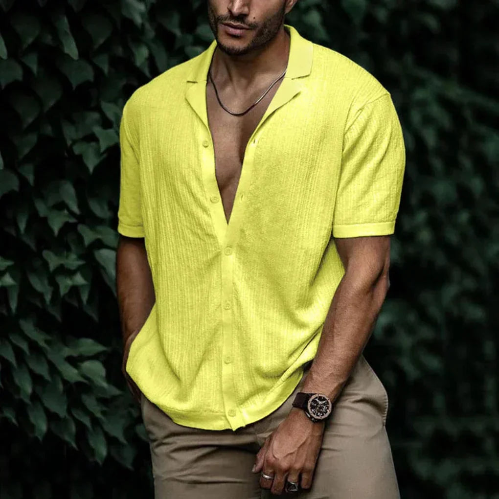 LINEN KNIT SHIRT FOR MEN