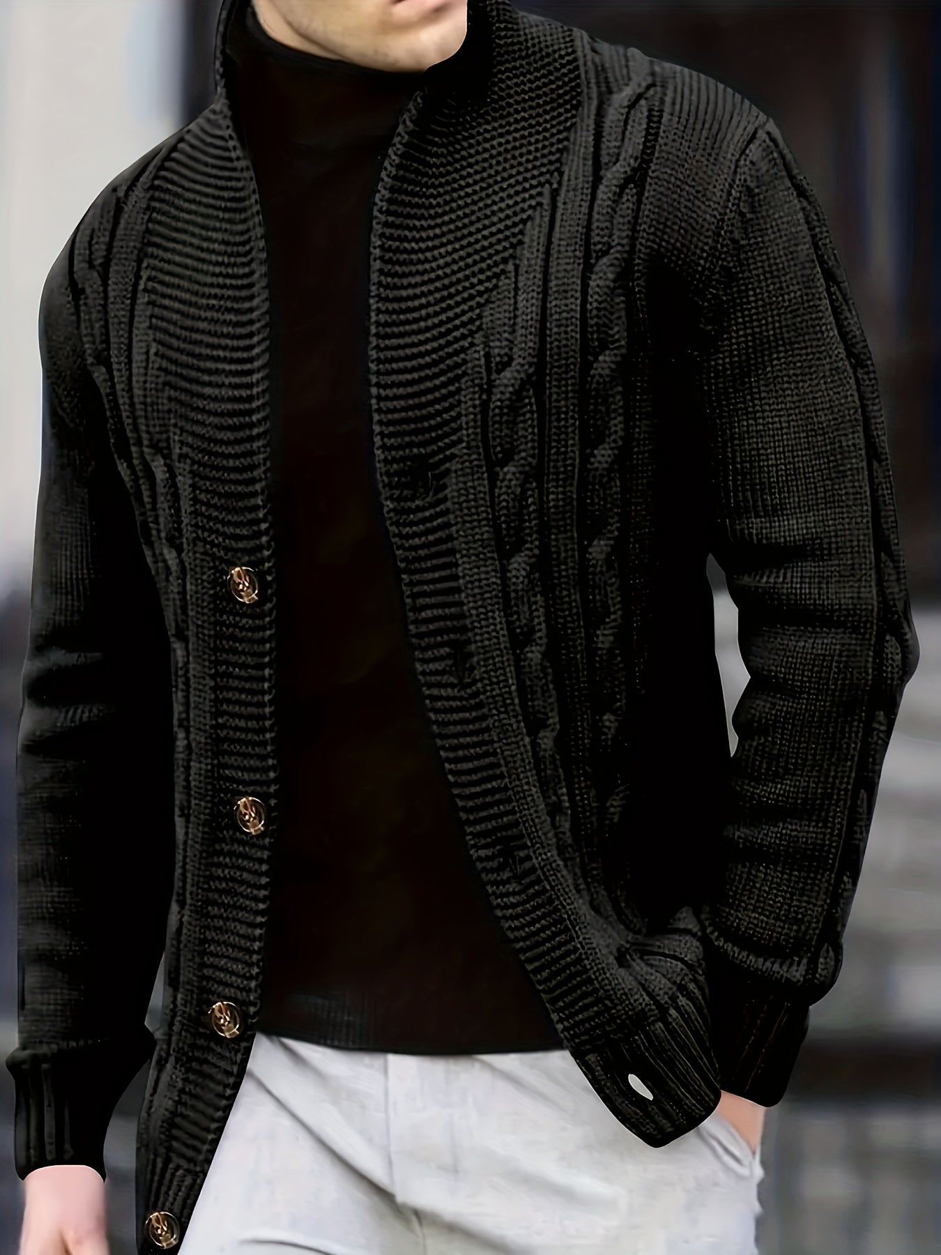 RIBBED KNIT SWEATER FOR MEN
