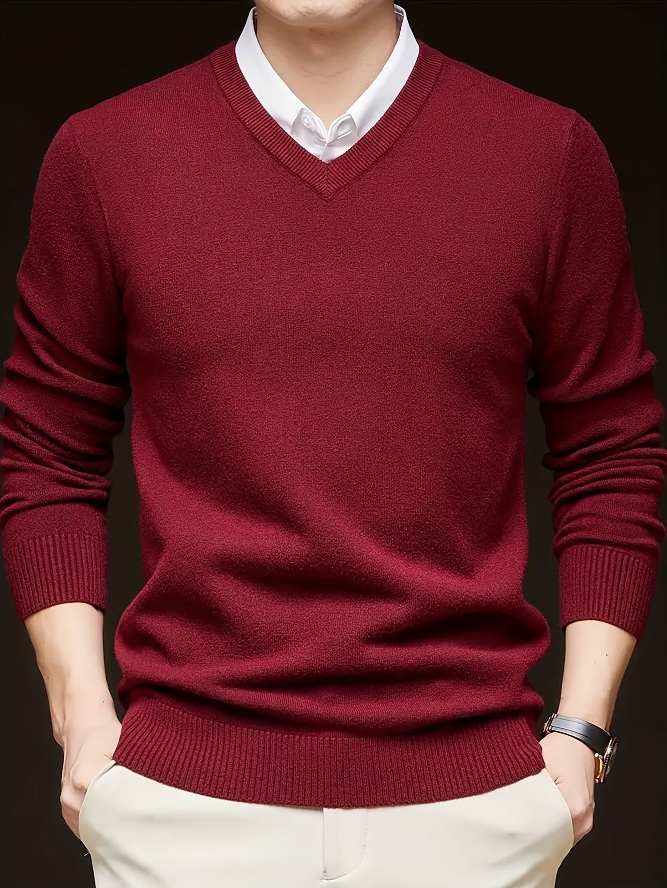 V NECK SWEATER FOR MEN