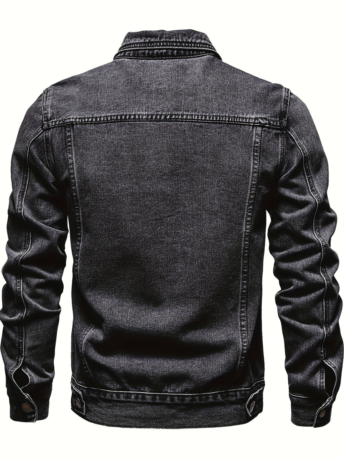LAPEL DENIM JACKET FOR MEN