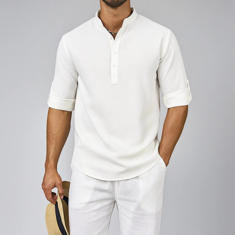 STRUCTURED WEAVE SHIRT FOR MEN
