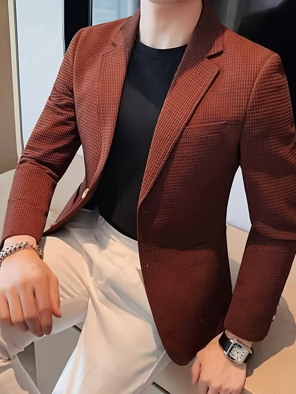 WAFFLE BLAZER FOR MEN
