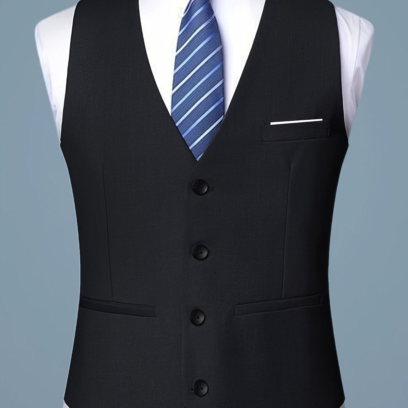 V-NECK SKINNY VEST FOR MEN