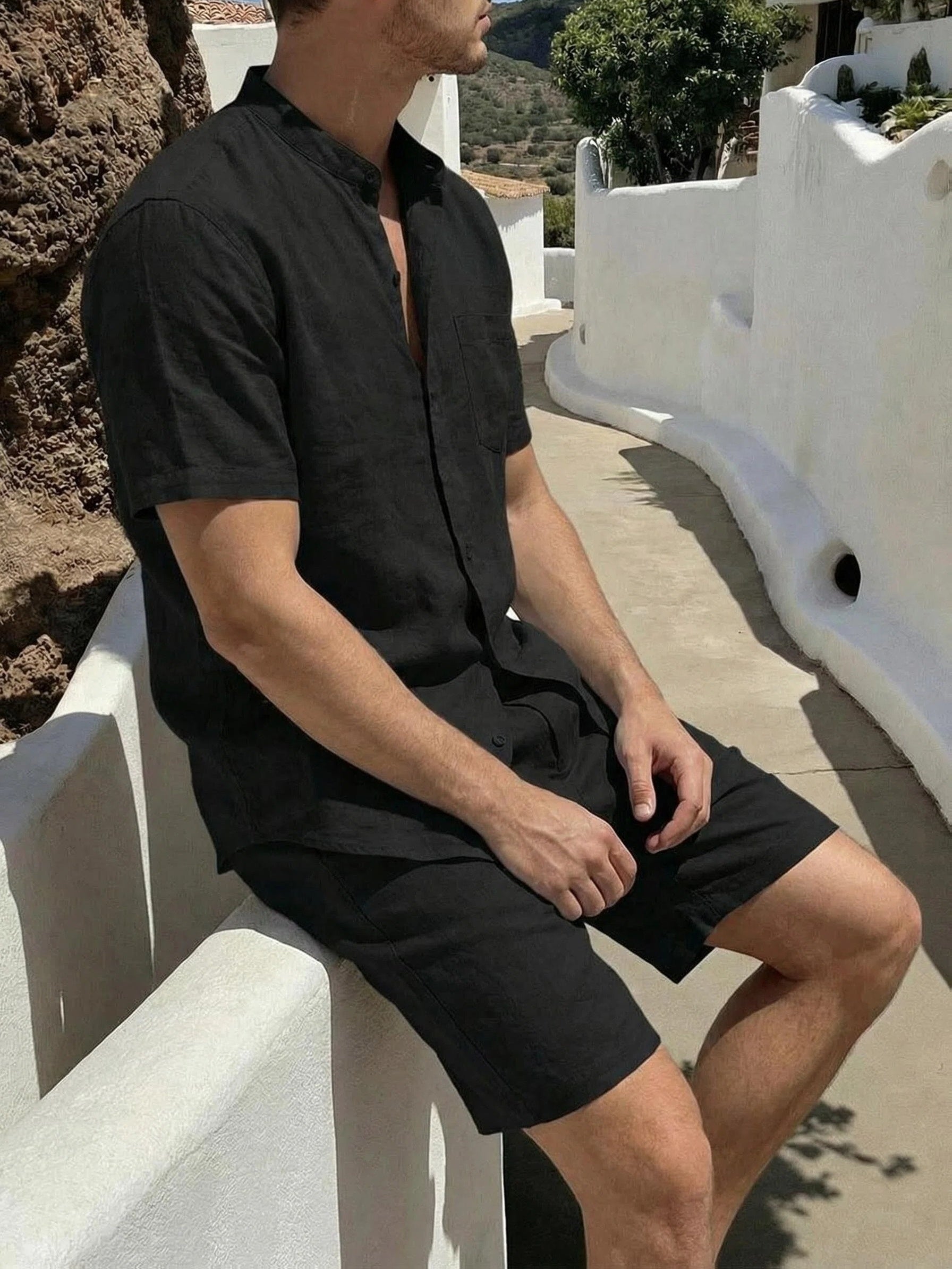 BUTTONED SHORTS SET FOR MEN