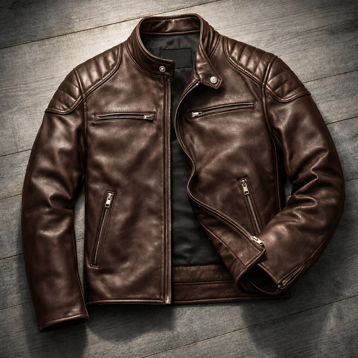 RUGGED MOTO JACKET FOR MEN