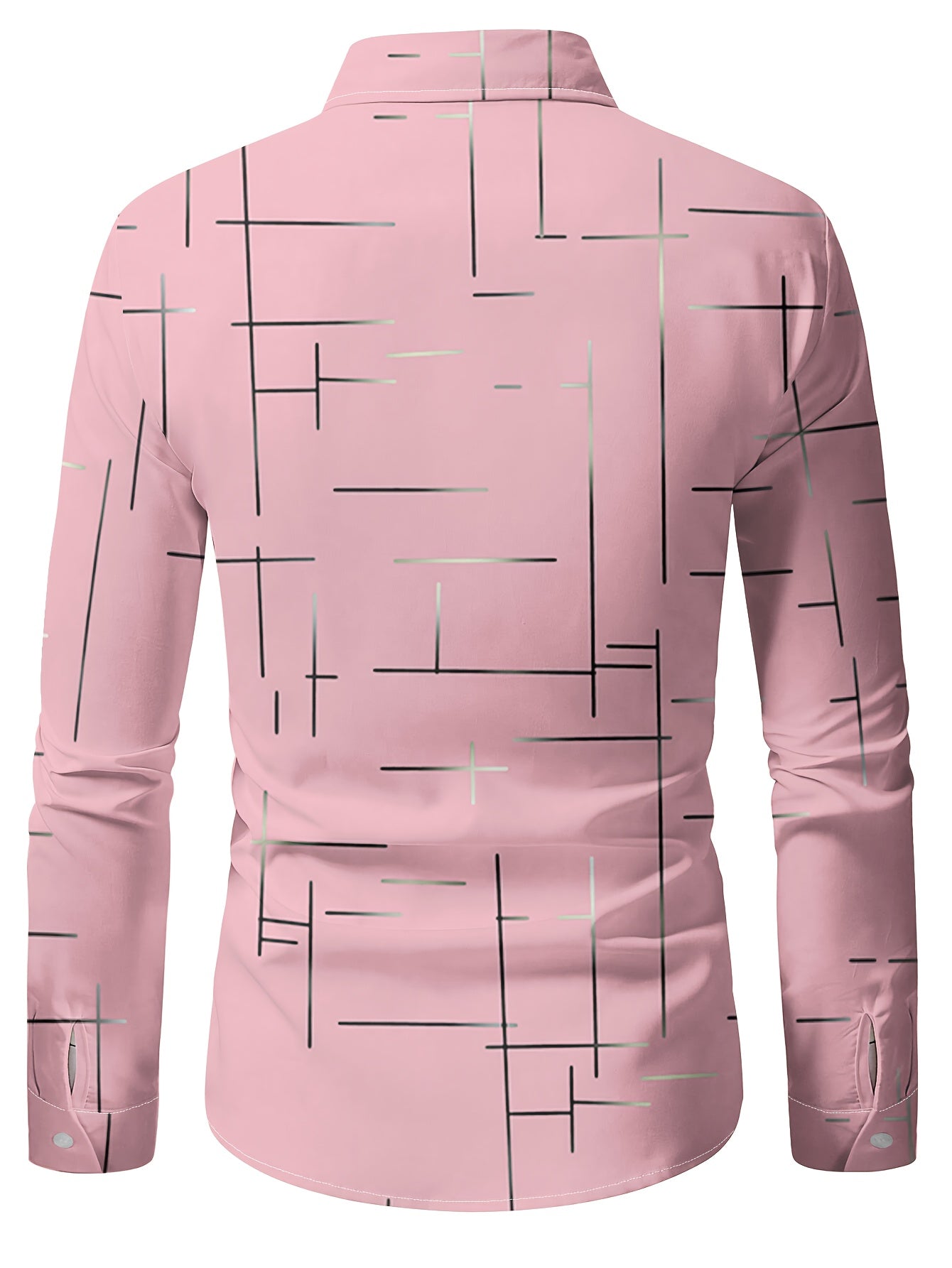 GEOMETRIC BUTTON SHIRT FOR MEN