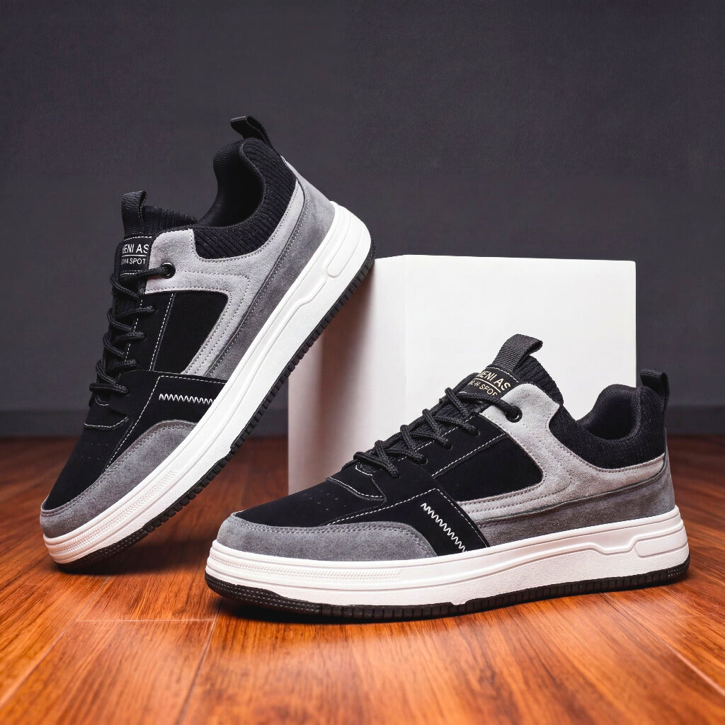 LEATHER SLIP-ON SNEAKERS FOR MEN