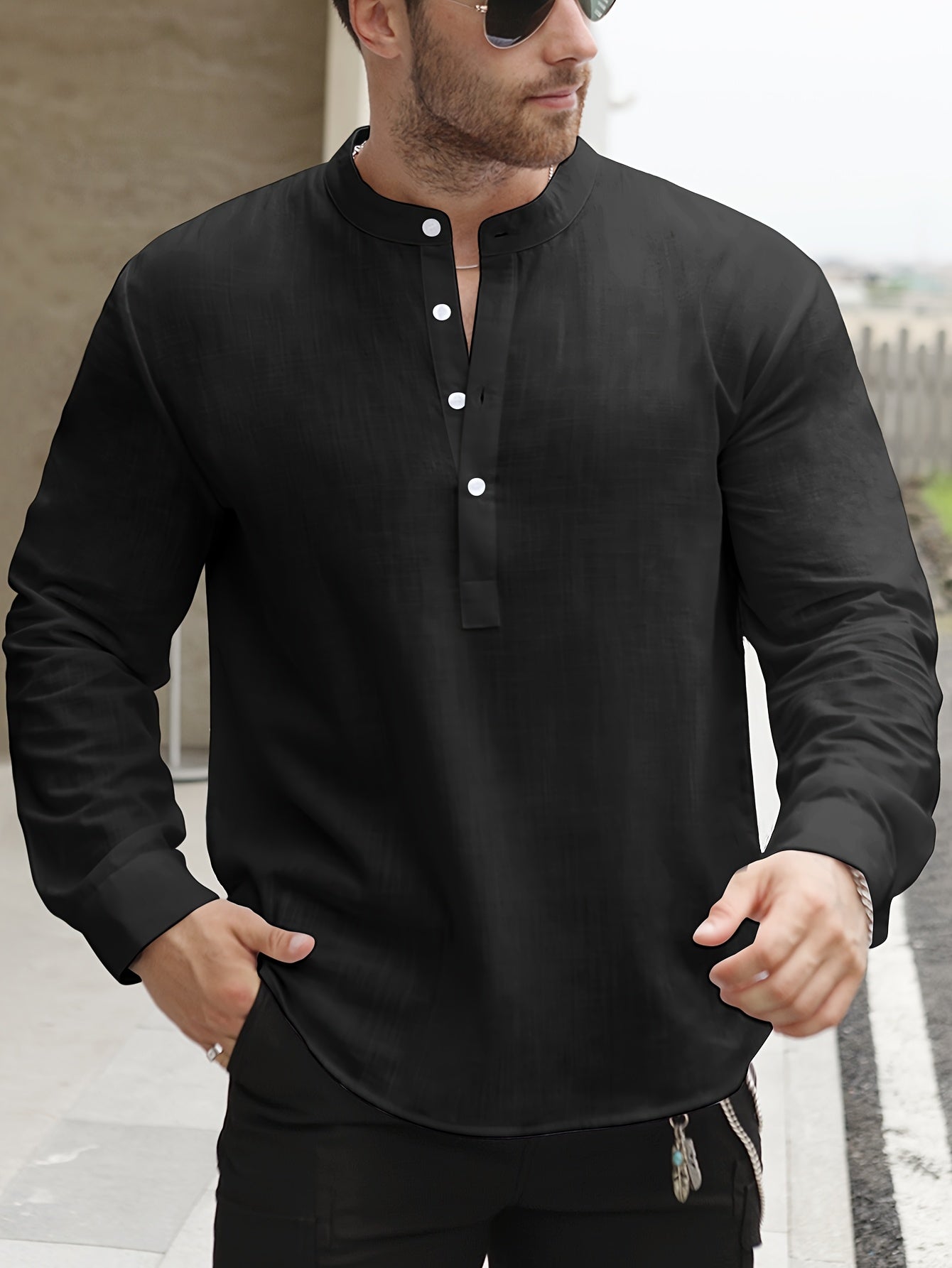 BOAT NECK SHIRT FOR MEN