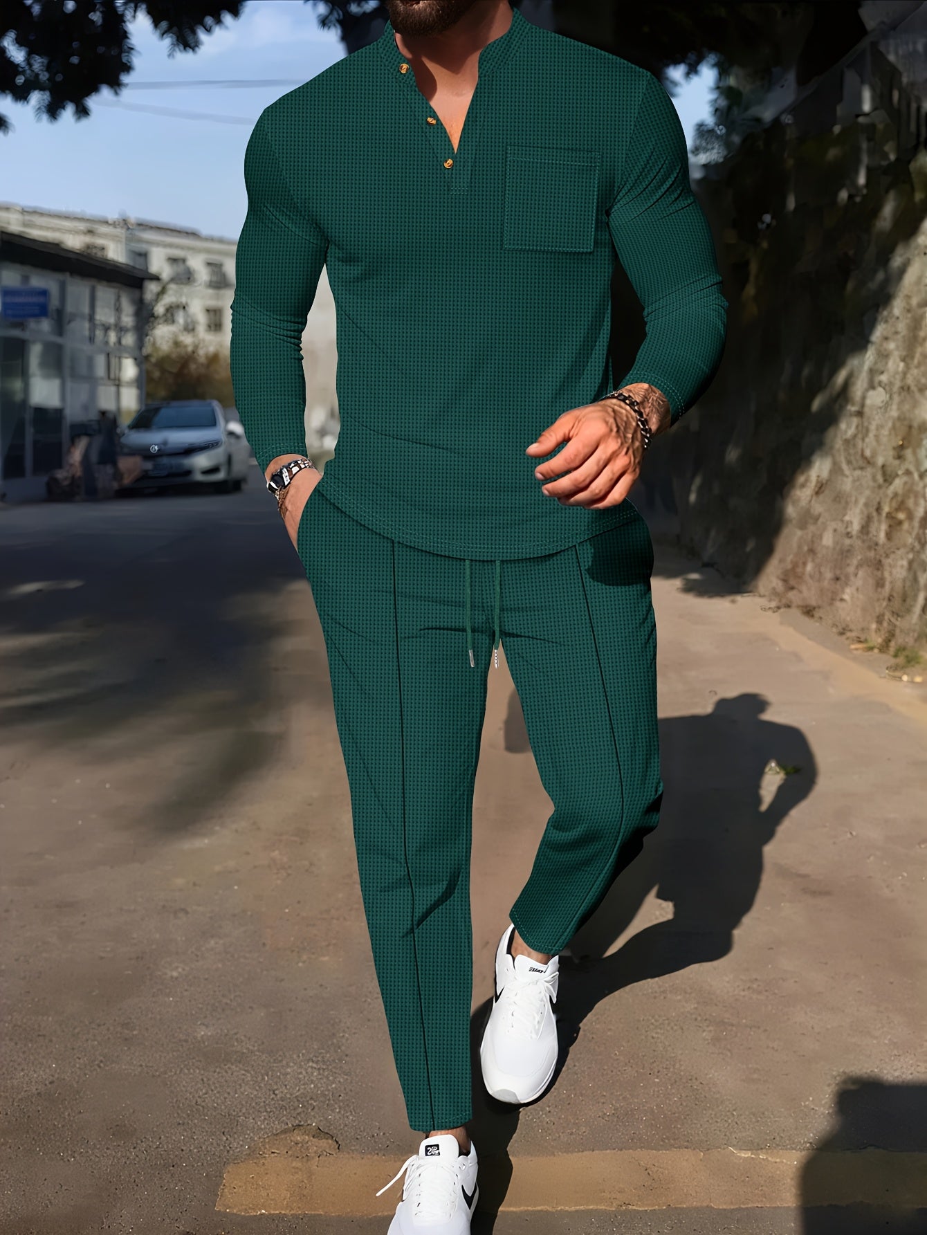 SOLID TWO PIECE SET FOR MEN
