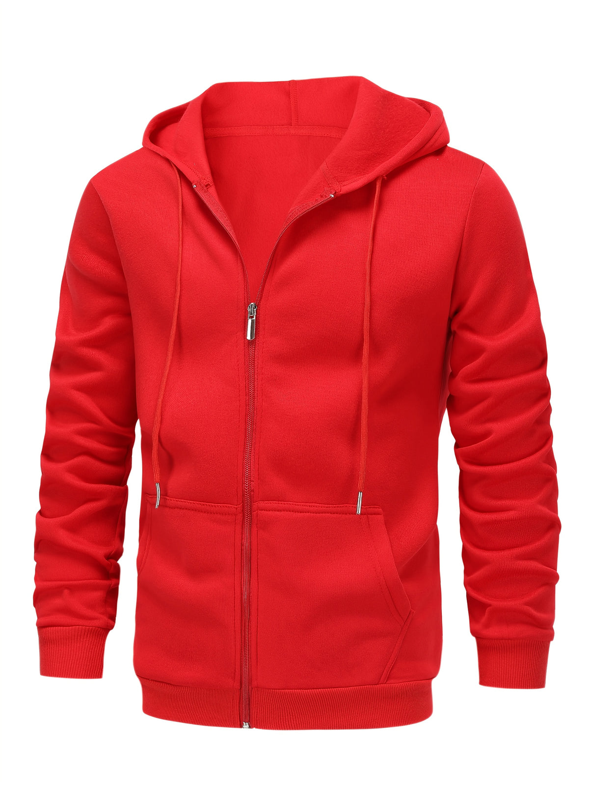 SOLID ZIP UP HOODIE FOR MEN