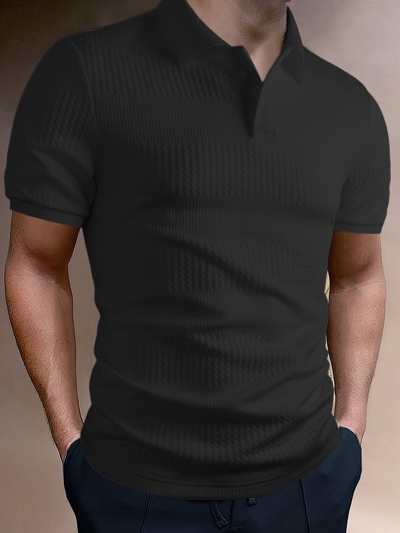 STRETCH KNIT POLO FOR MEN