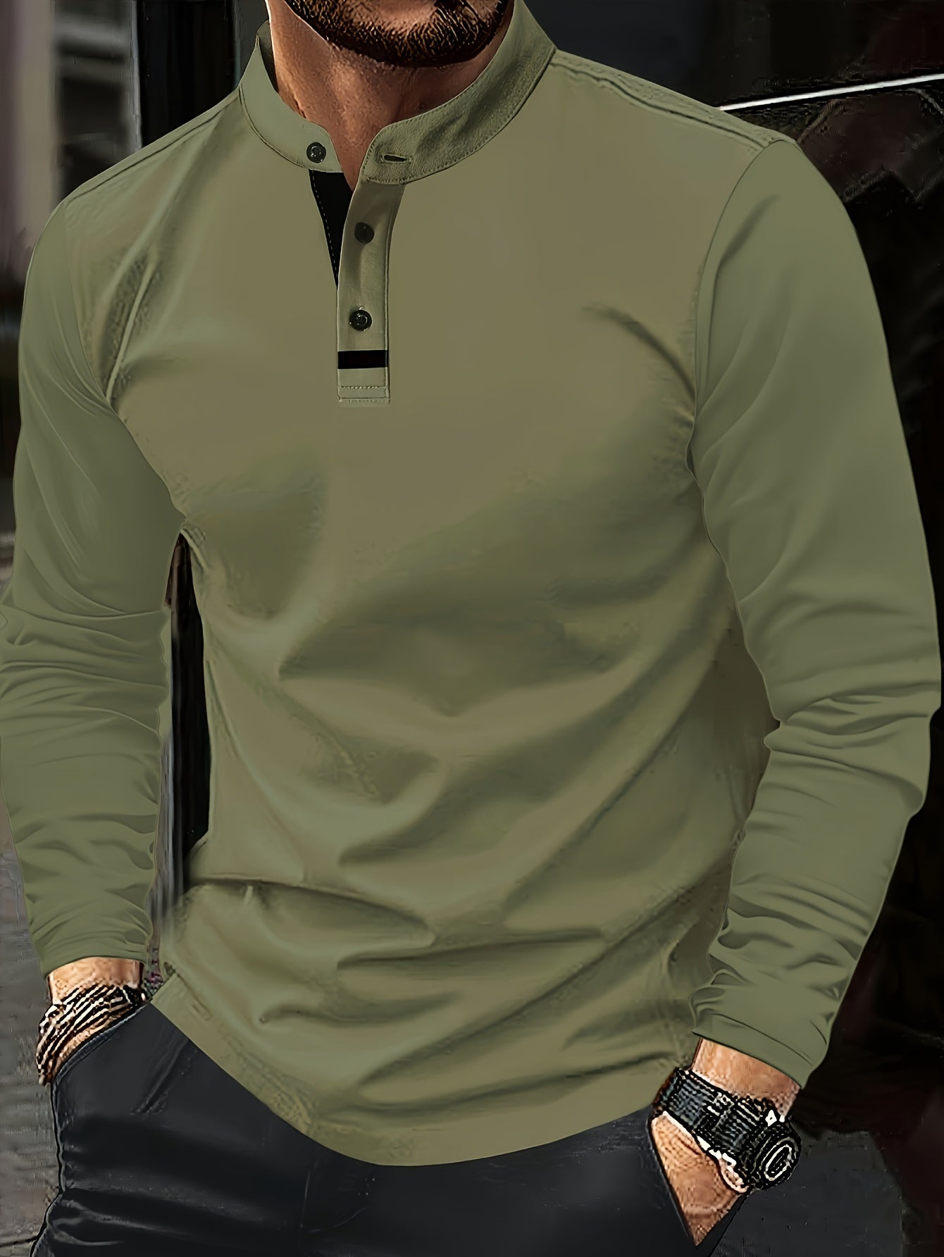 BUTTON-UP POLO SHIRT FOR MEN