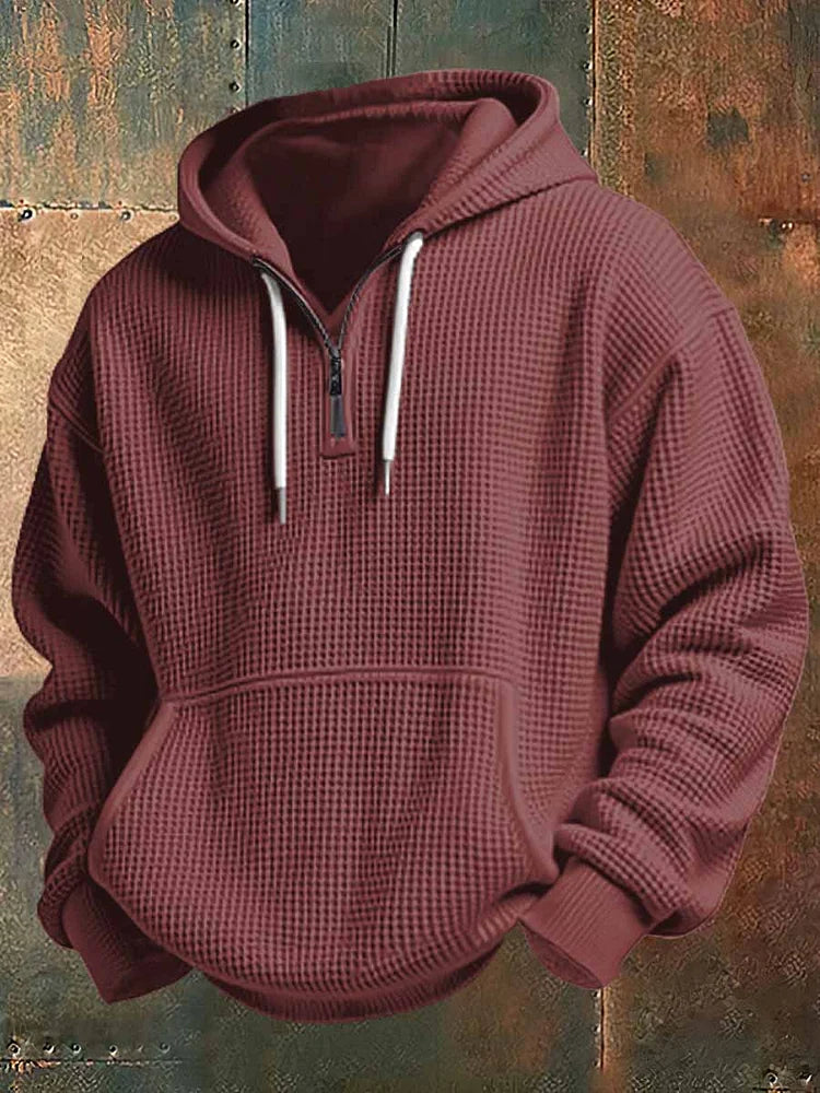 WAFFLE KNIT HOODIE FOR MEN
