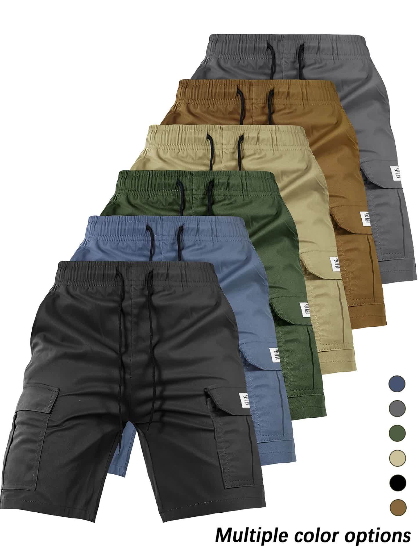 ELASTIC CARGO SHORTS FOR MEN