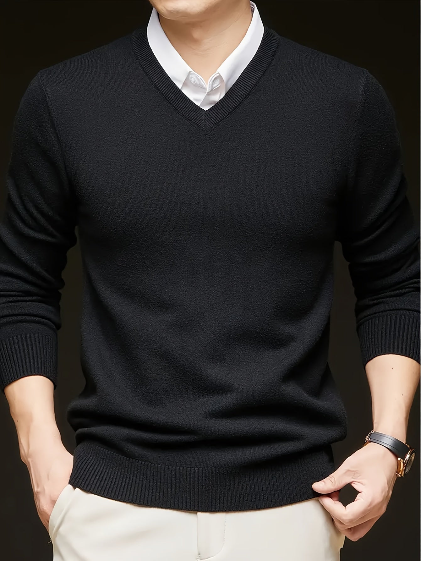 V NECK SWEATER FOR MEN
