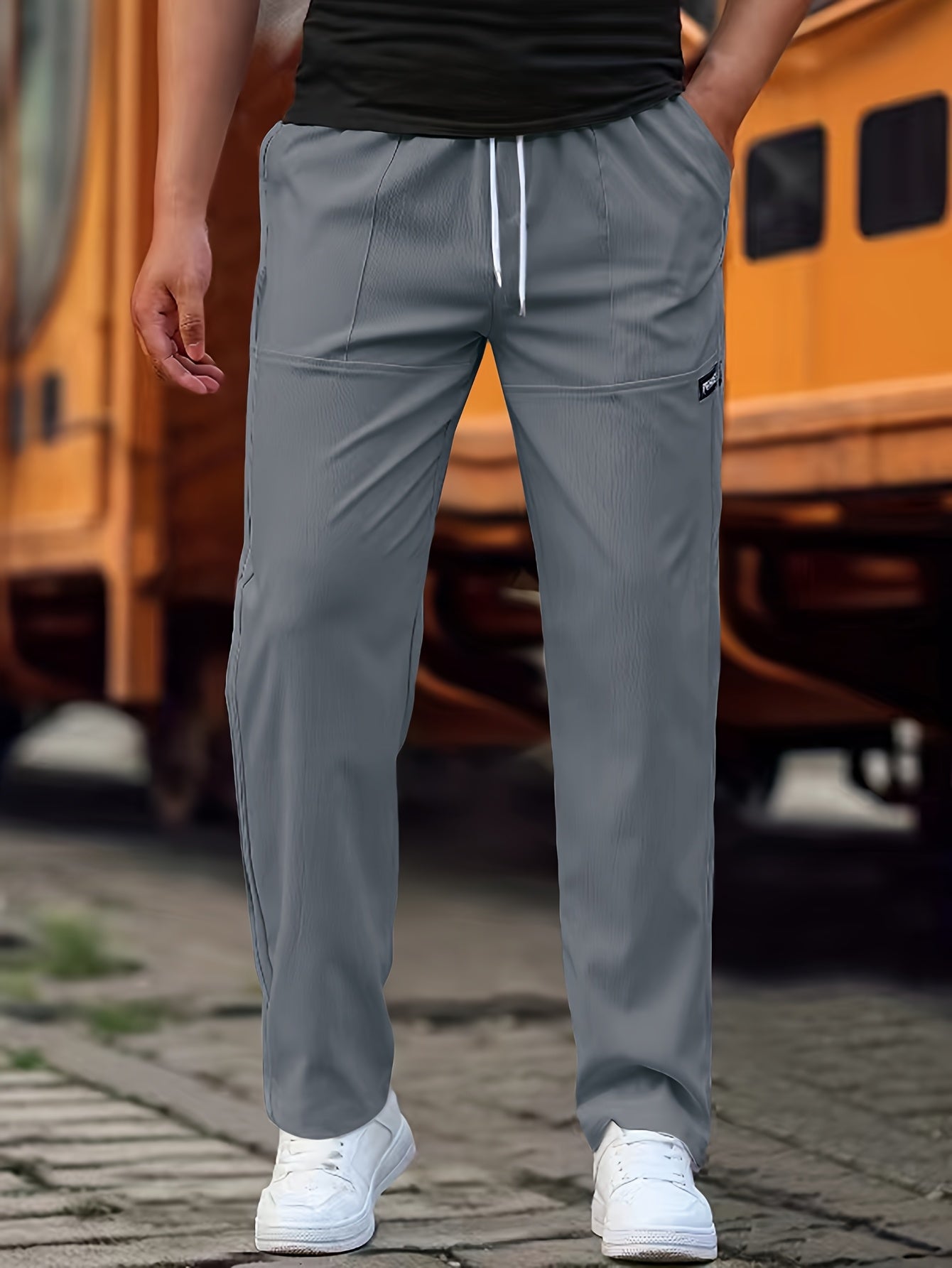 STRAIGHT CUT TROUSERS FOR MEN