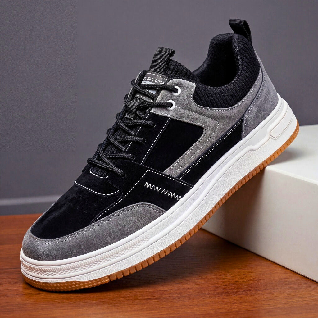 LEATHER SLIP-ON SNEAKERS FOR MEN