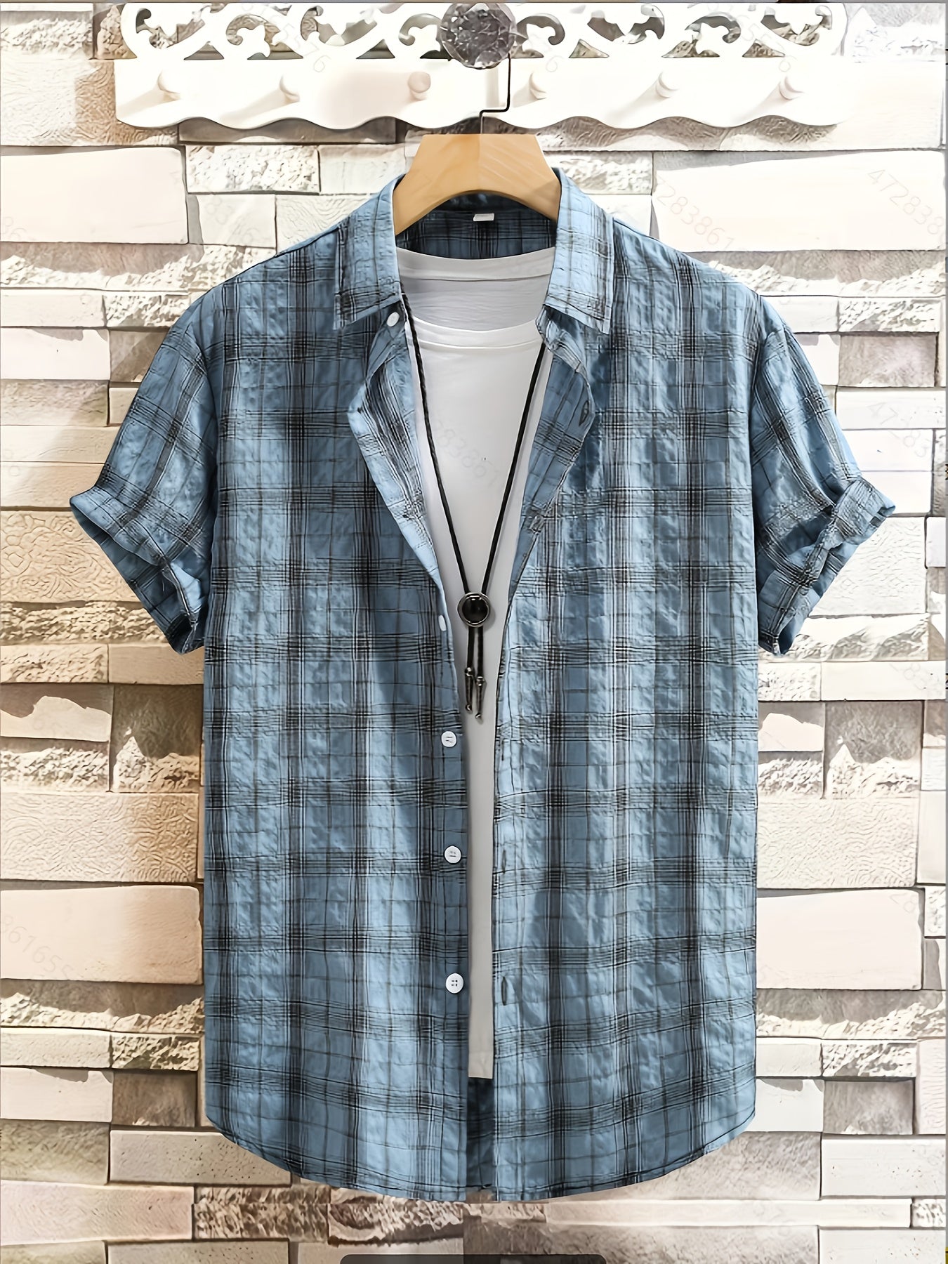 PLAID WOVEN SHIRT FOR MEN
