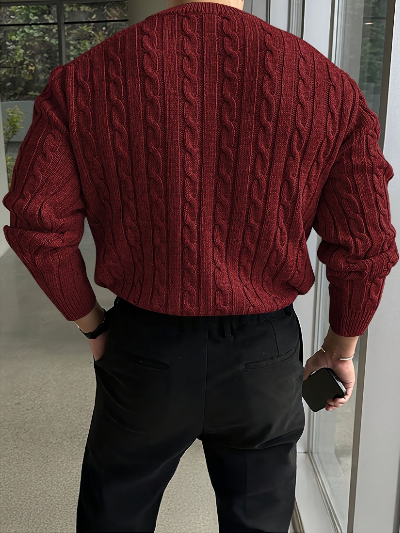 TWISTED KNIT SWEATER FOR MEN
