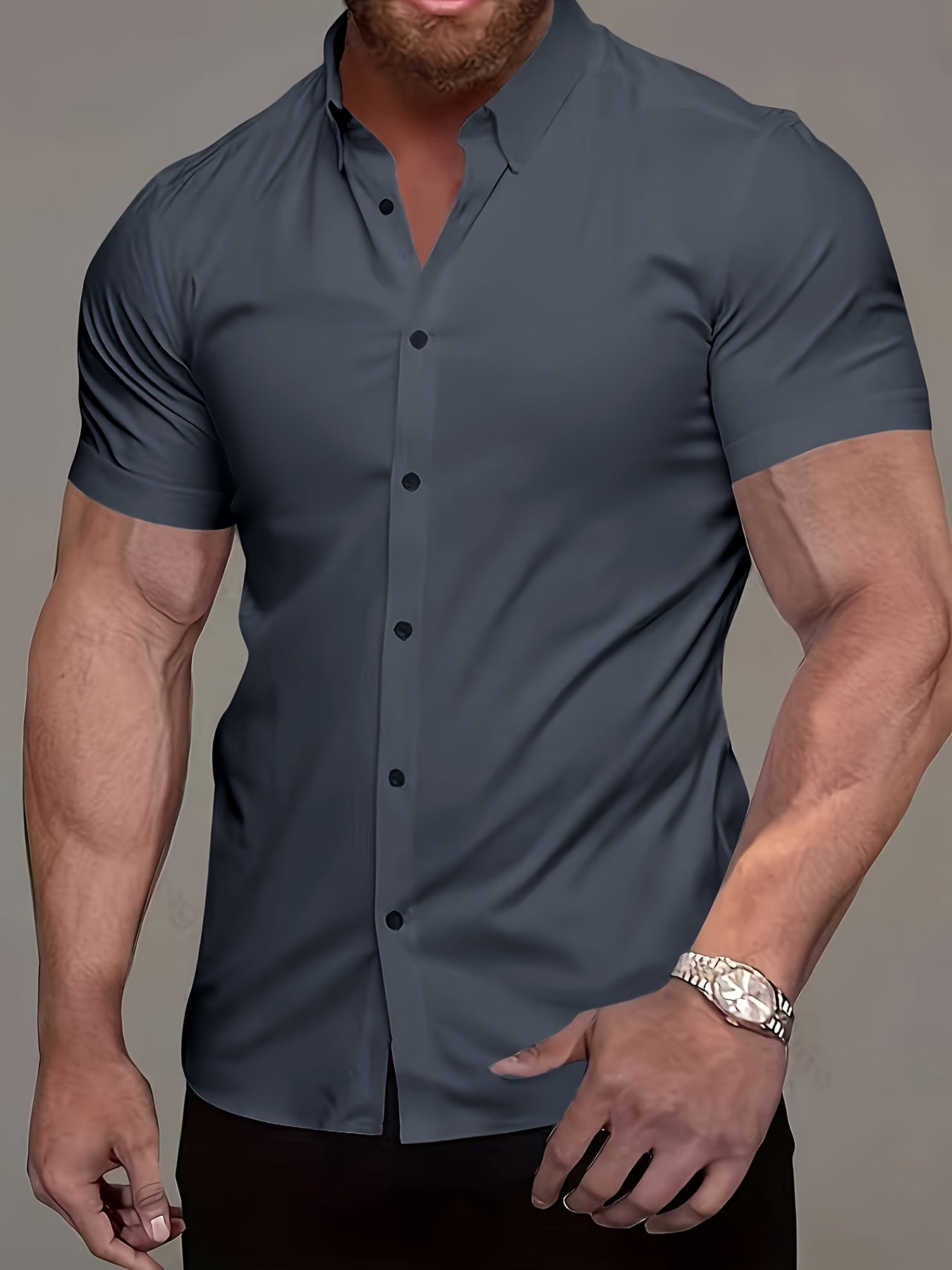 SOLID COLOR SHIRT FOR MEN