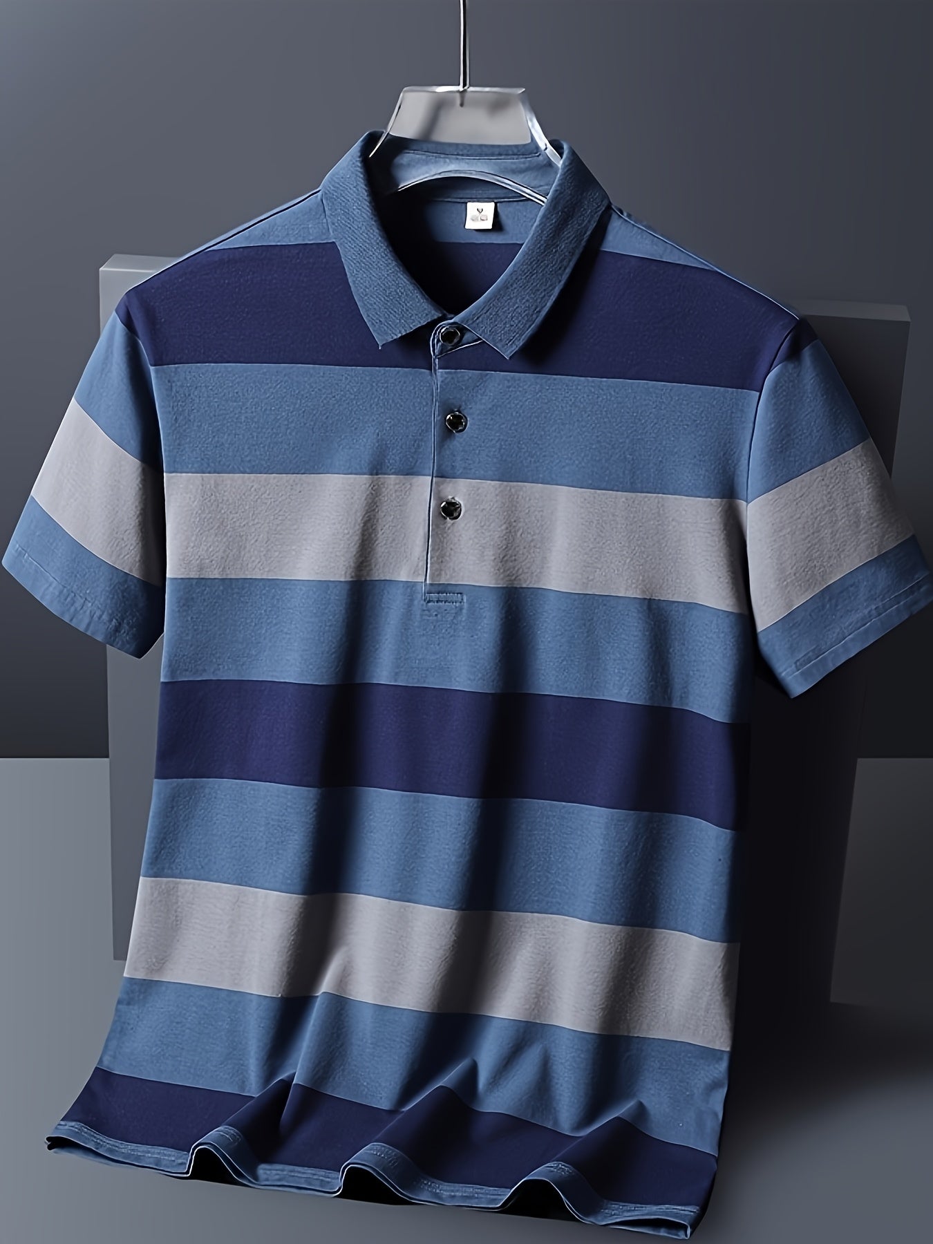 STRIPED COLLAR POLO SHIRT FOR MEN