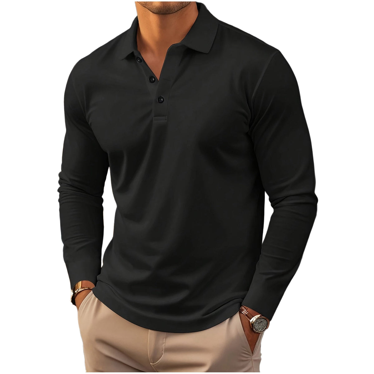 STRETCH LONG SLEEVE T-SHIRT FOR MEN