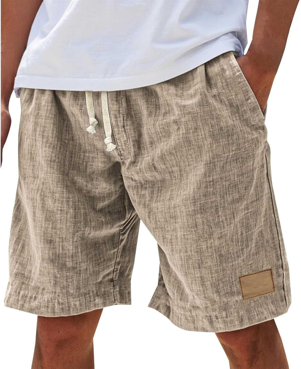 RELAXED COTTON SHORTS FOR MEN — alt view