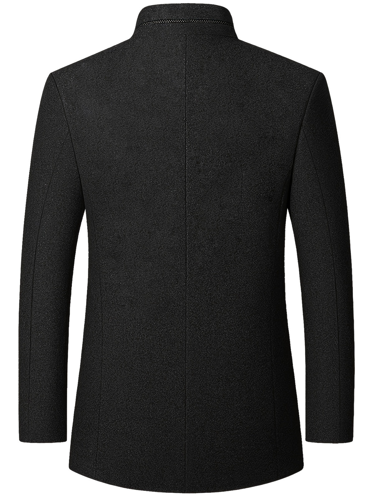 STAND COLLAR TWEED JACKET FOR MEN