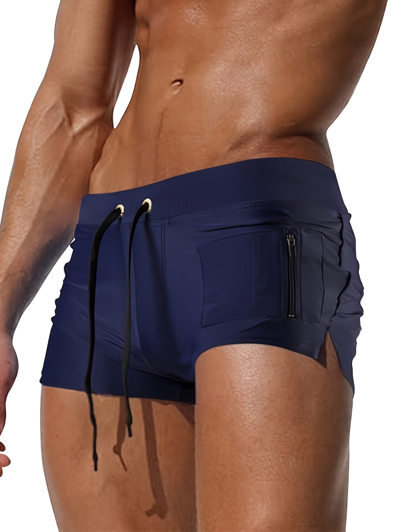 SOLID SWIM SHORTS FOR MEN