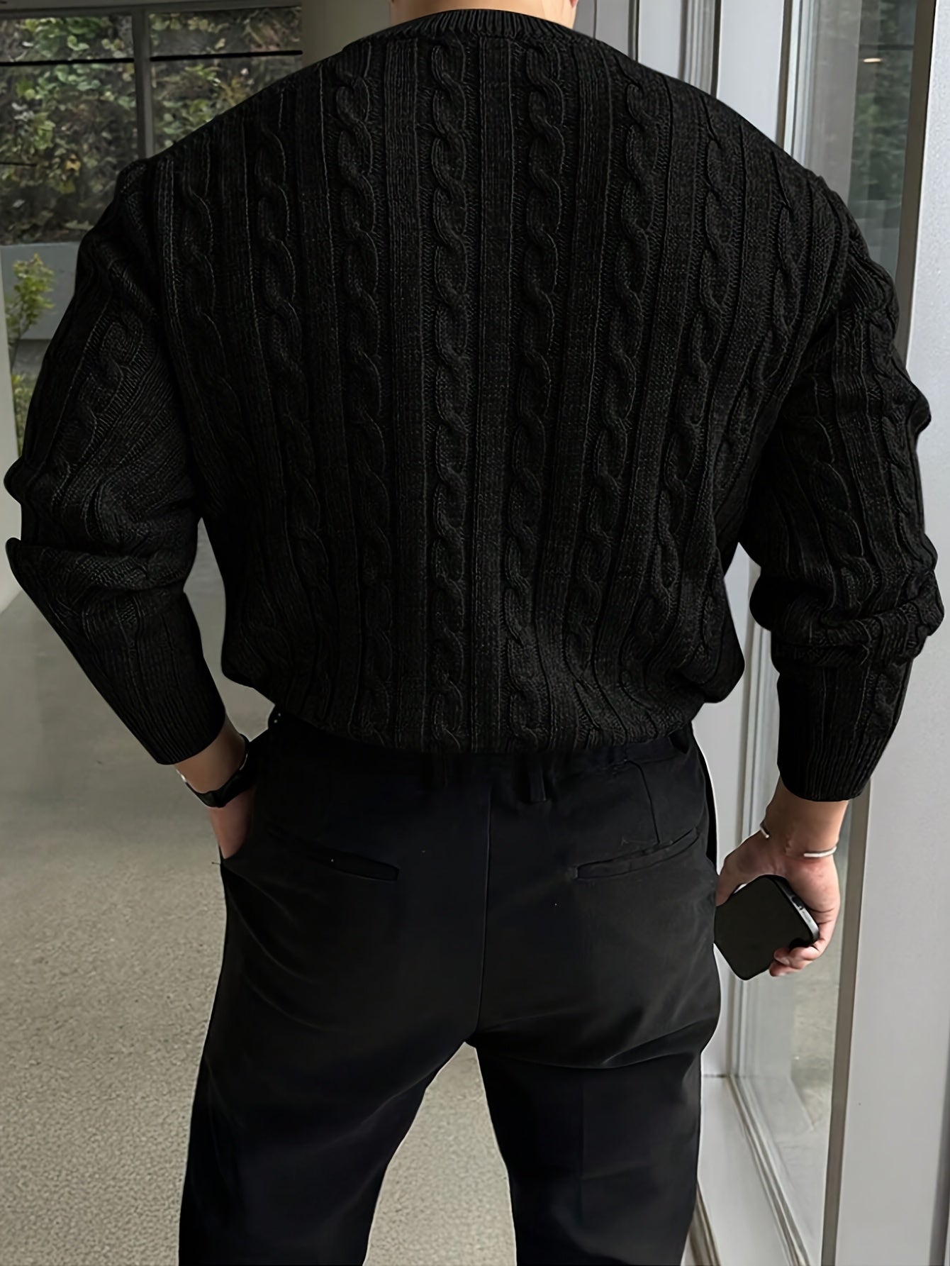 TWISTED KNIT SWEATER FOR MEN