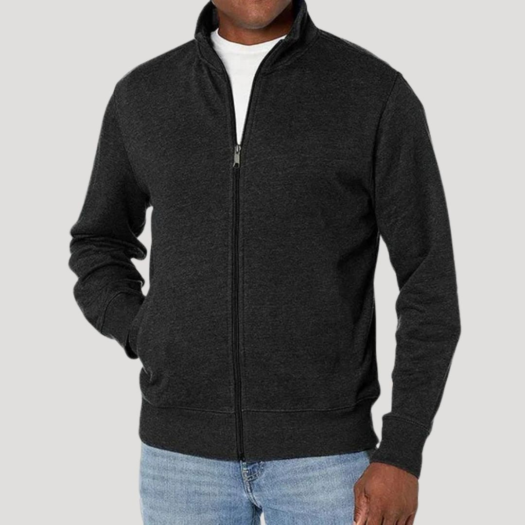 ZIP STAND COLLAR JACKET FOR MEN