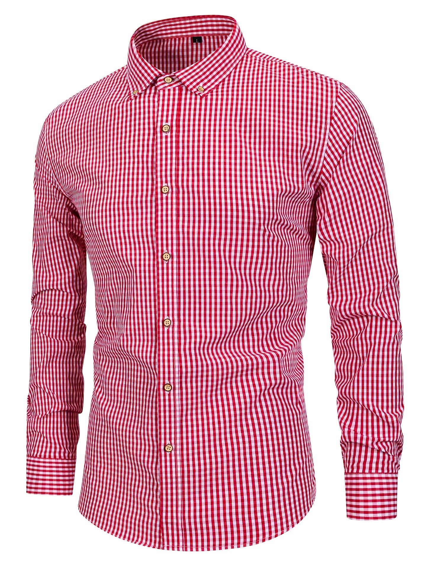 PLAID BUTTON-UP SHIRT FOR MEN