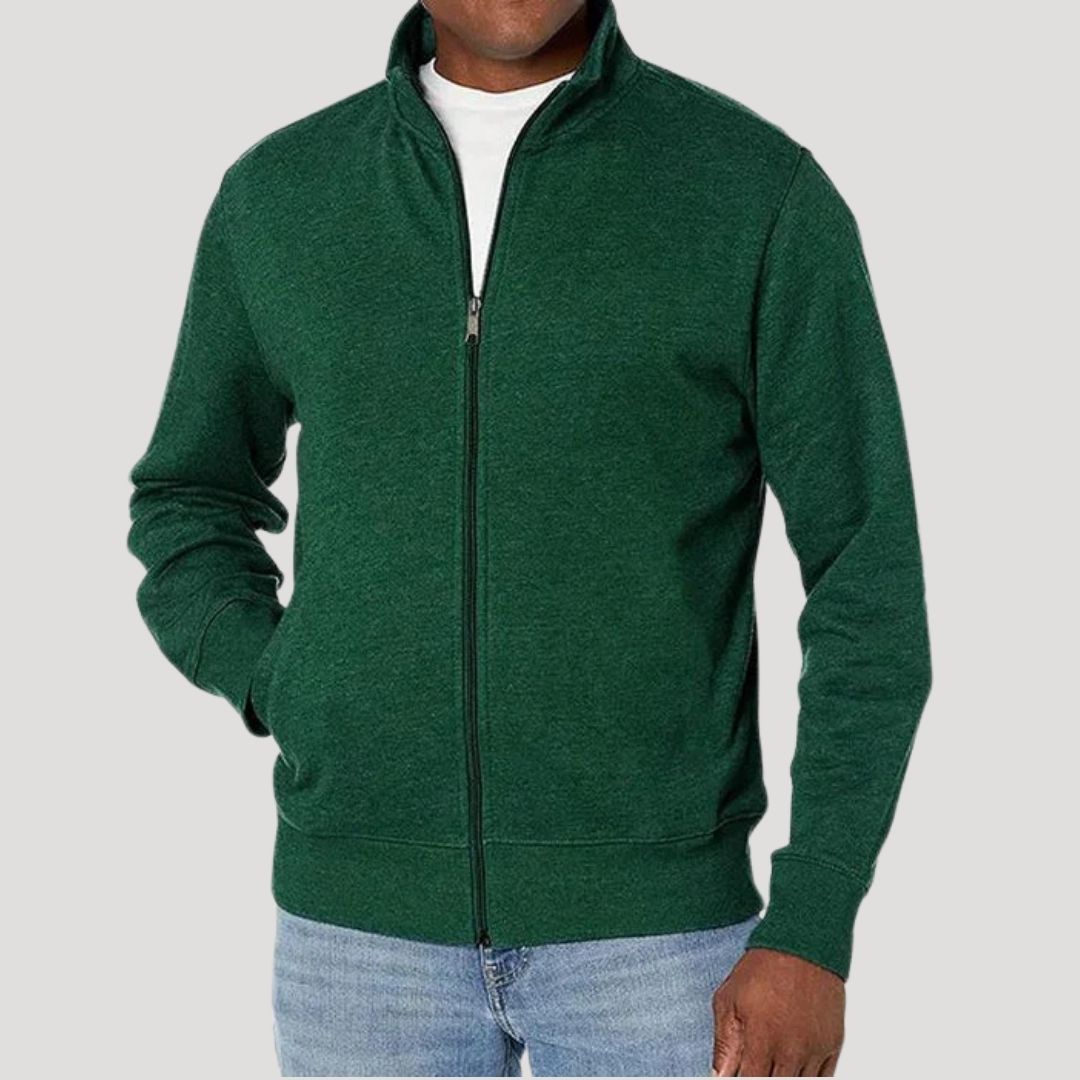 ZIP STAND COLLAR JACKET FOR MEN
