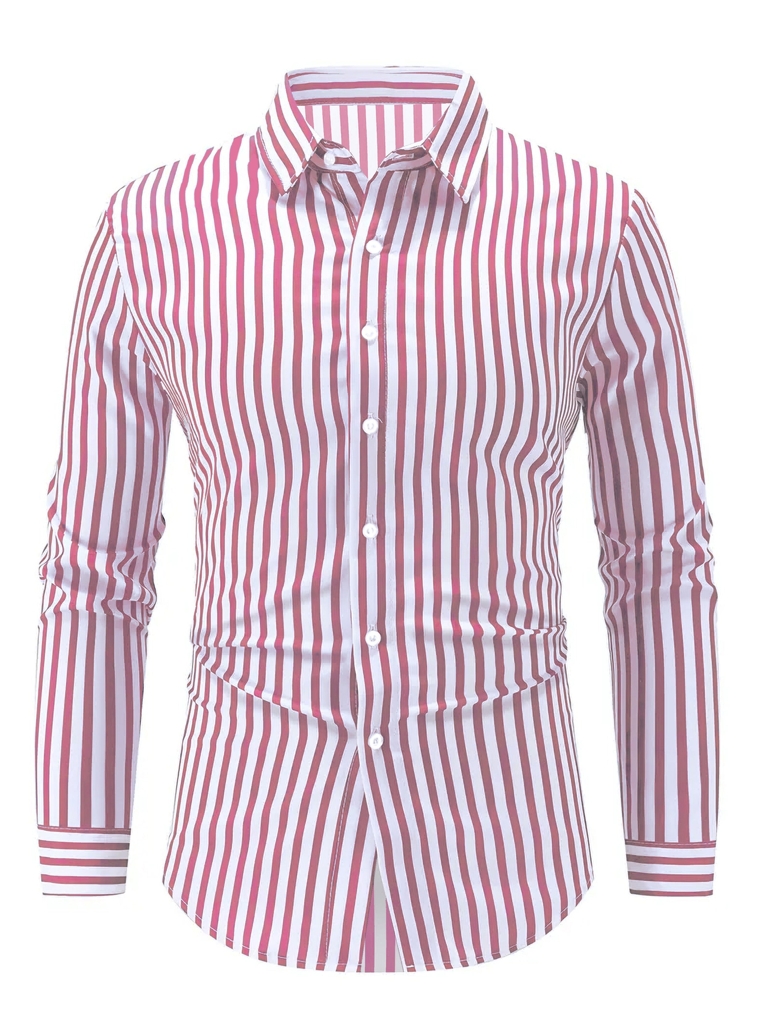 STRIPED LONG SLEEVE SHIRT FOR MEN
