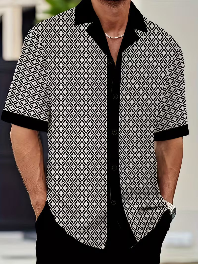 GEOMETRIC TWO-PIECE SET FOR MEN