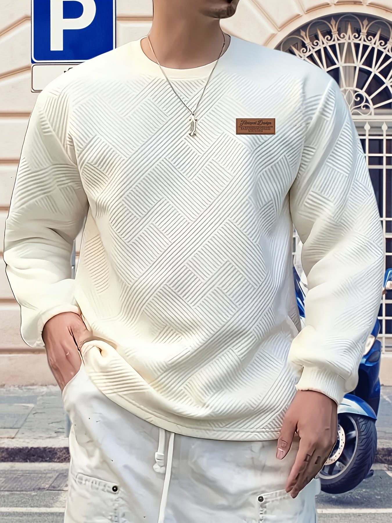 JACQUARD SWEATSHIRT FOR MEN