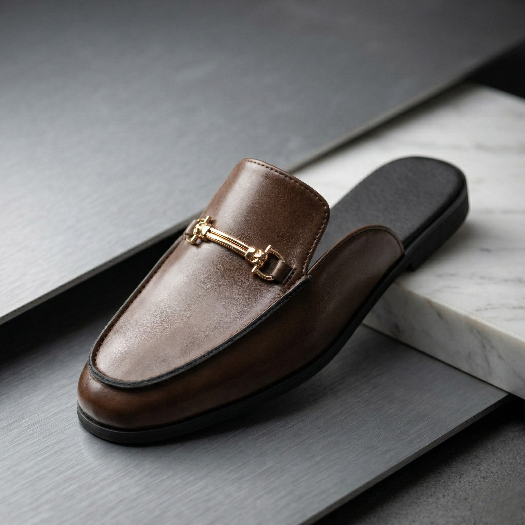 METALLIC MULES FOR MEN