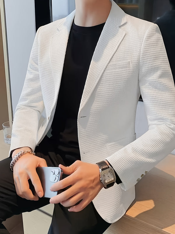 LAPEL KNIT BLAZER FOR MEN