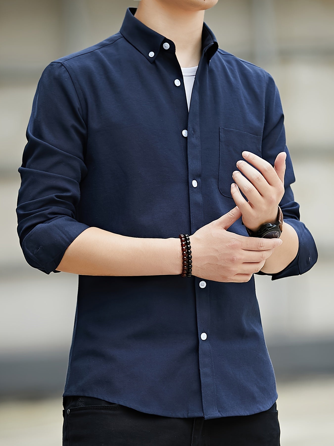 LAPEL BUTTON SHIRT FOR MEN