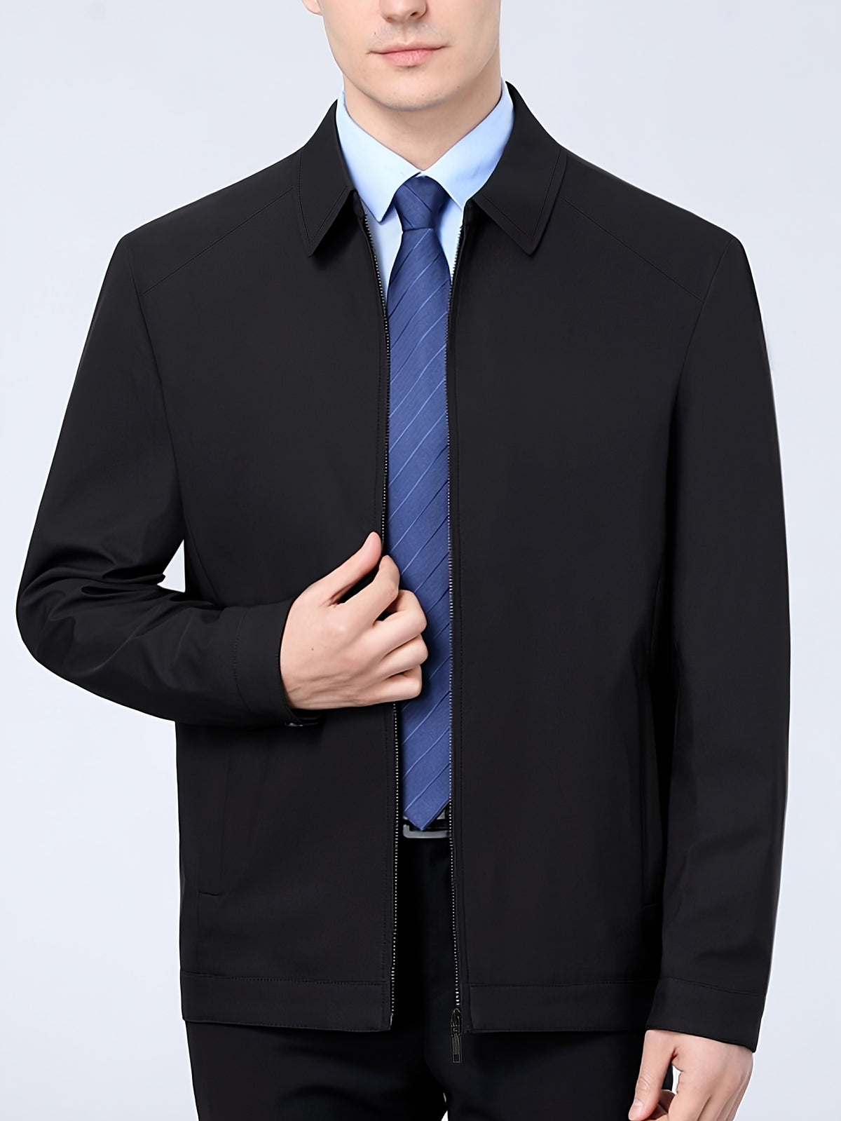ZIPPER LAPEL JACKET FOR MEN