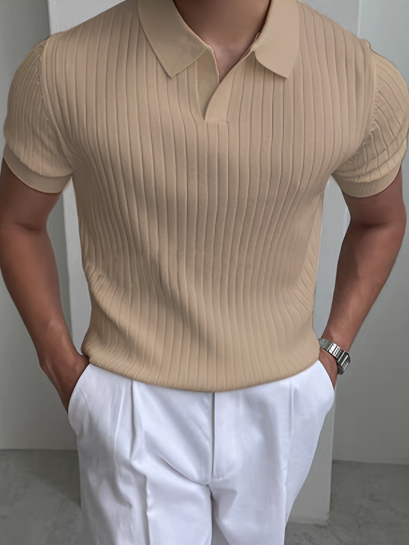 BUTTON STAND COLLAR SHIRT FOR MEN
