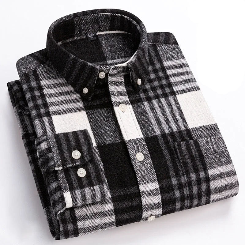 BRUSHED FLANNEL SHIRT FOR MEN