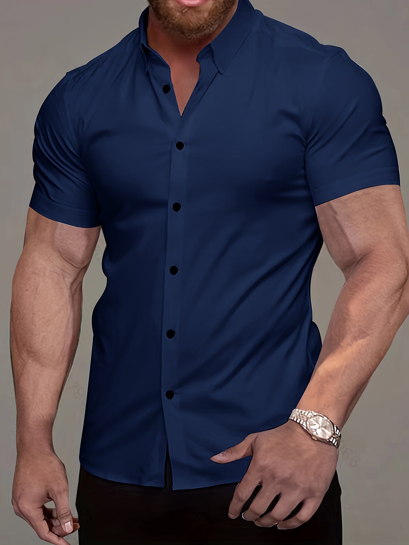 SOLID COLOR SHIRT FOR MEN