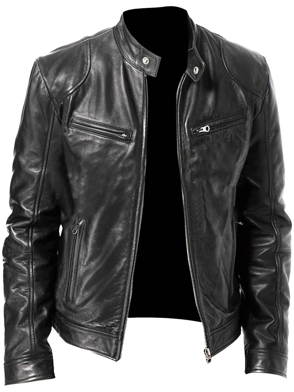 ZIP MOTORCYCLE JACKET FOR MEN